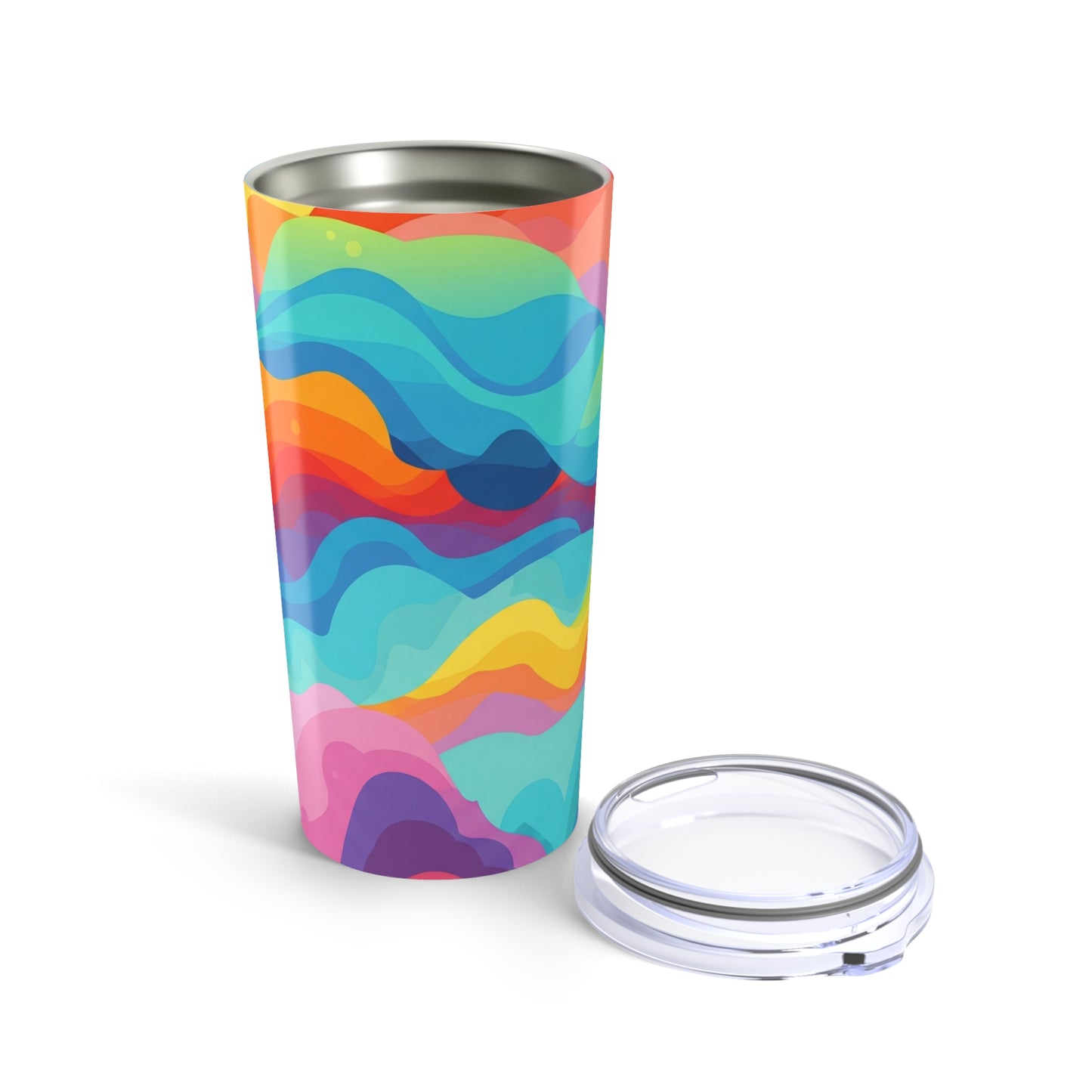 20Oz Stainless Steel Tumbler With Double Wall Vacuum Insulation Spill Resistant Durable Printed Hot Or Cold