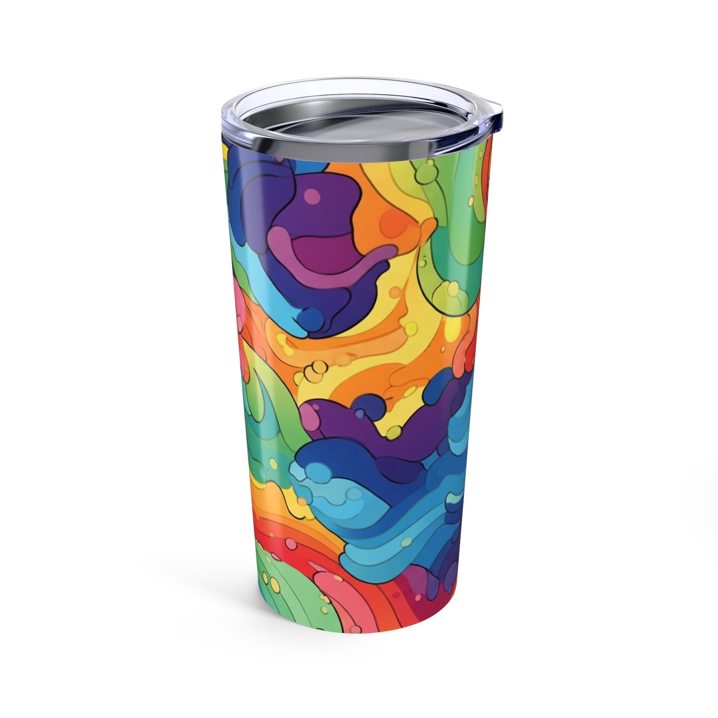 20 Oz Stainless Steel Tumbler With Double Wall Insulation And Unique Printed Design Spill Proof Coffee Mug For