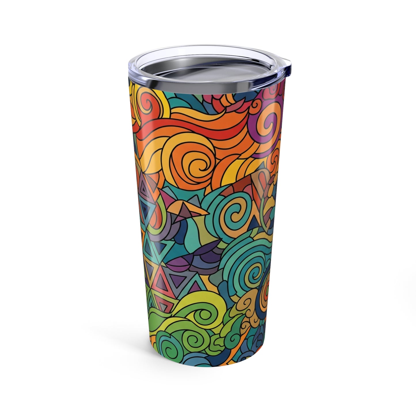20 Oz Stainless Steel Tumbler With Double Wall Vacuum Insulation Spill Resistant Travel Mug Printed Dishwasher Safe