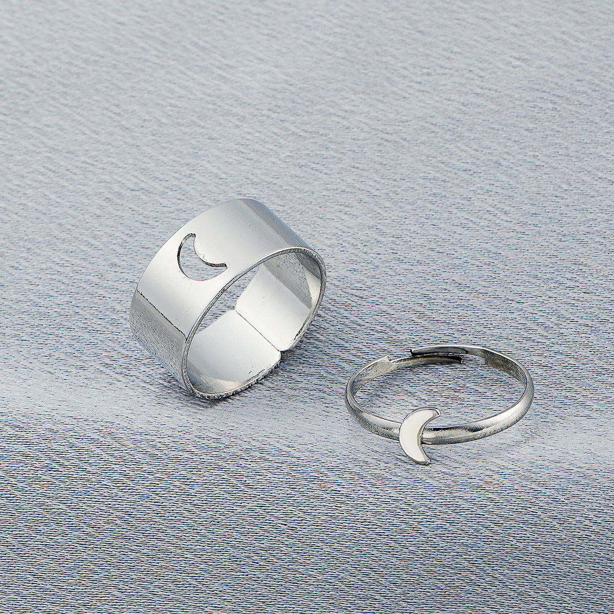 Couple Butterfly Rings Set Alloy Electroplated Matching Rings For Him And Her Punk Creative Not Inlaid Gold And Silver