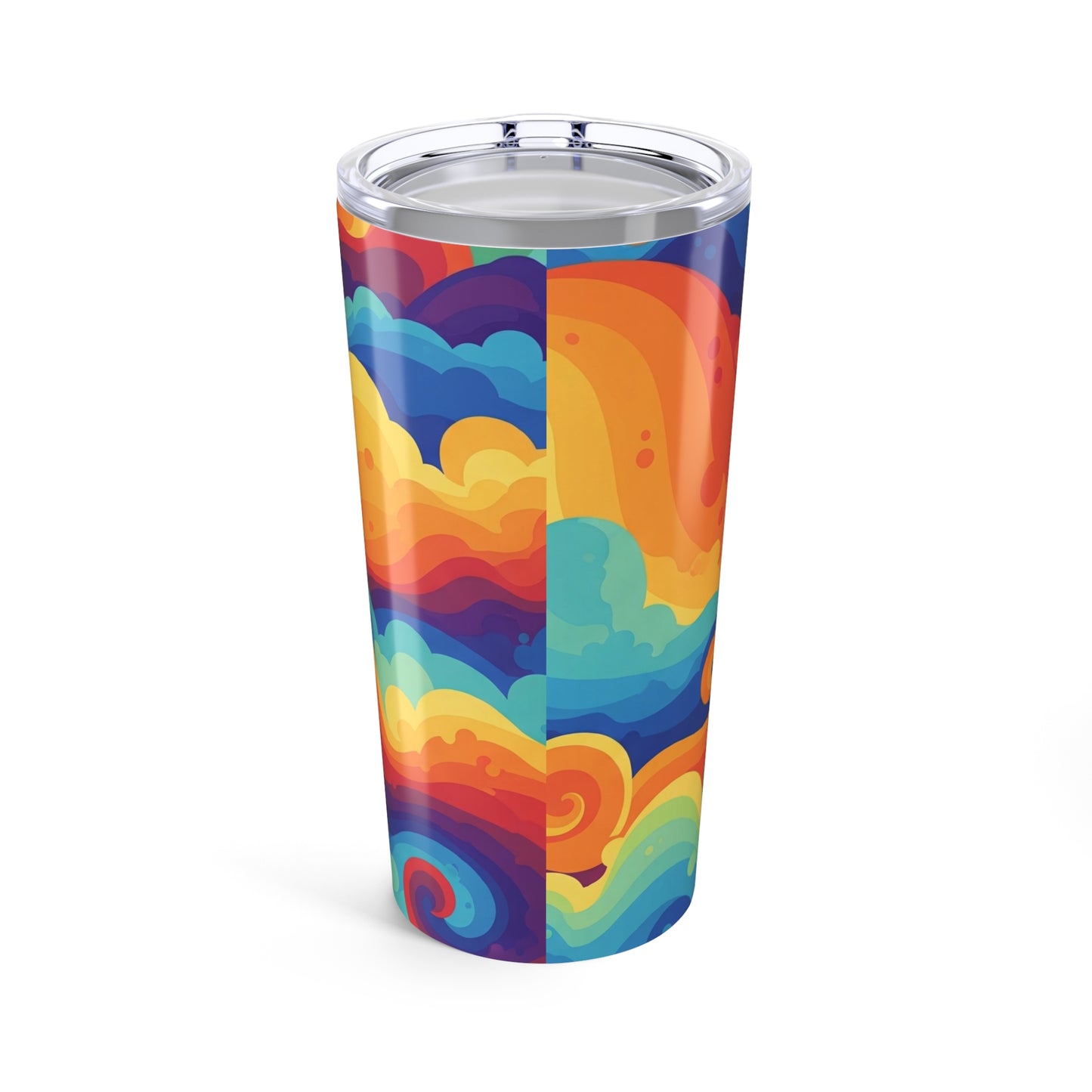 20 Ounce Stainless Steel Tumbler With Double Wall Vacuum Insulation Spill Resistant BPA Free Printed Travel Coffee
