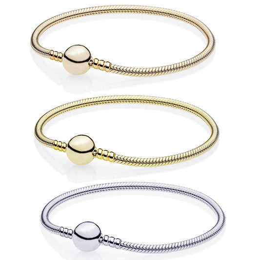 Copper Snake Bone Bracelet Round Design Adds A Unique Look Fashion Bangle Cuff Jewelry For Women And Girls Stylish For Women Look