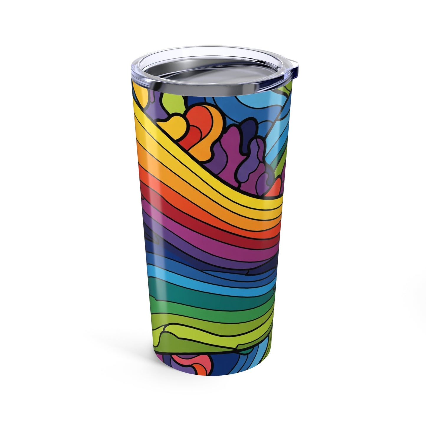 20 Ounce Stainless Steel Tumbler With Double Wall Vacuum Insulation For Hot Or Cold Beverages Printed Design