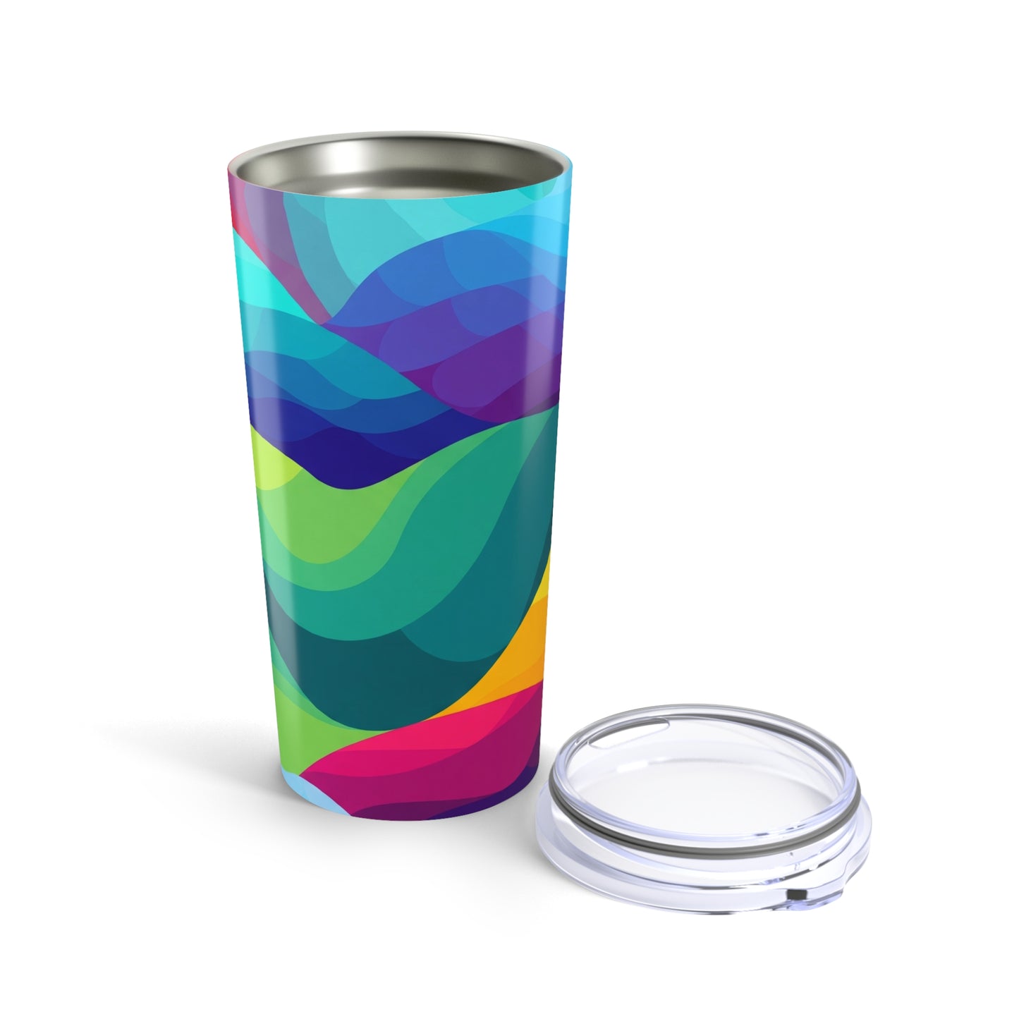 20oz Stainless Steel Tumbler With Printed Design Double Wall Vacuum Insulation Keeps Drinks Hot Or Cold Spill