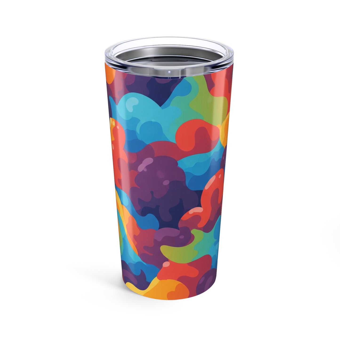 20oz Stainless Steel Tumbler Printed Design Double Wall Vacuum Insulation Spill Resistant Thermal Beverage Cup