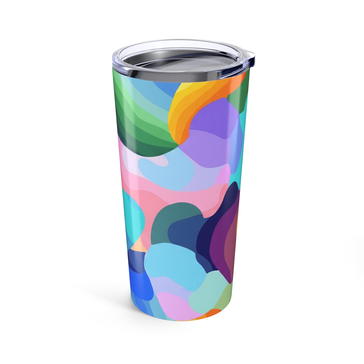20 Oz Metal Travel Mug With Double Wall Vacuum Insulation Spill Resistant Printed Design For Hot And Cold Drinks