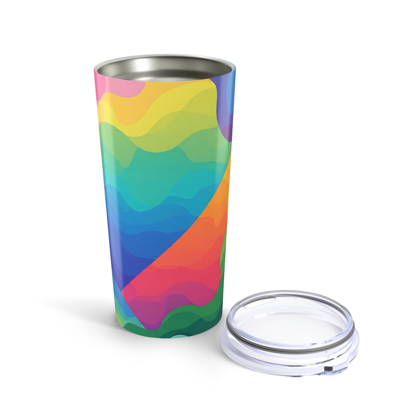 20oz Stainless Steel Printed Tumbler With Double Wall Vacuum Insulation Leak Proof Spill Resistant Durable Hot Cold