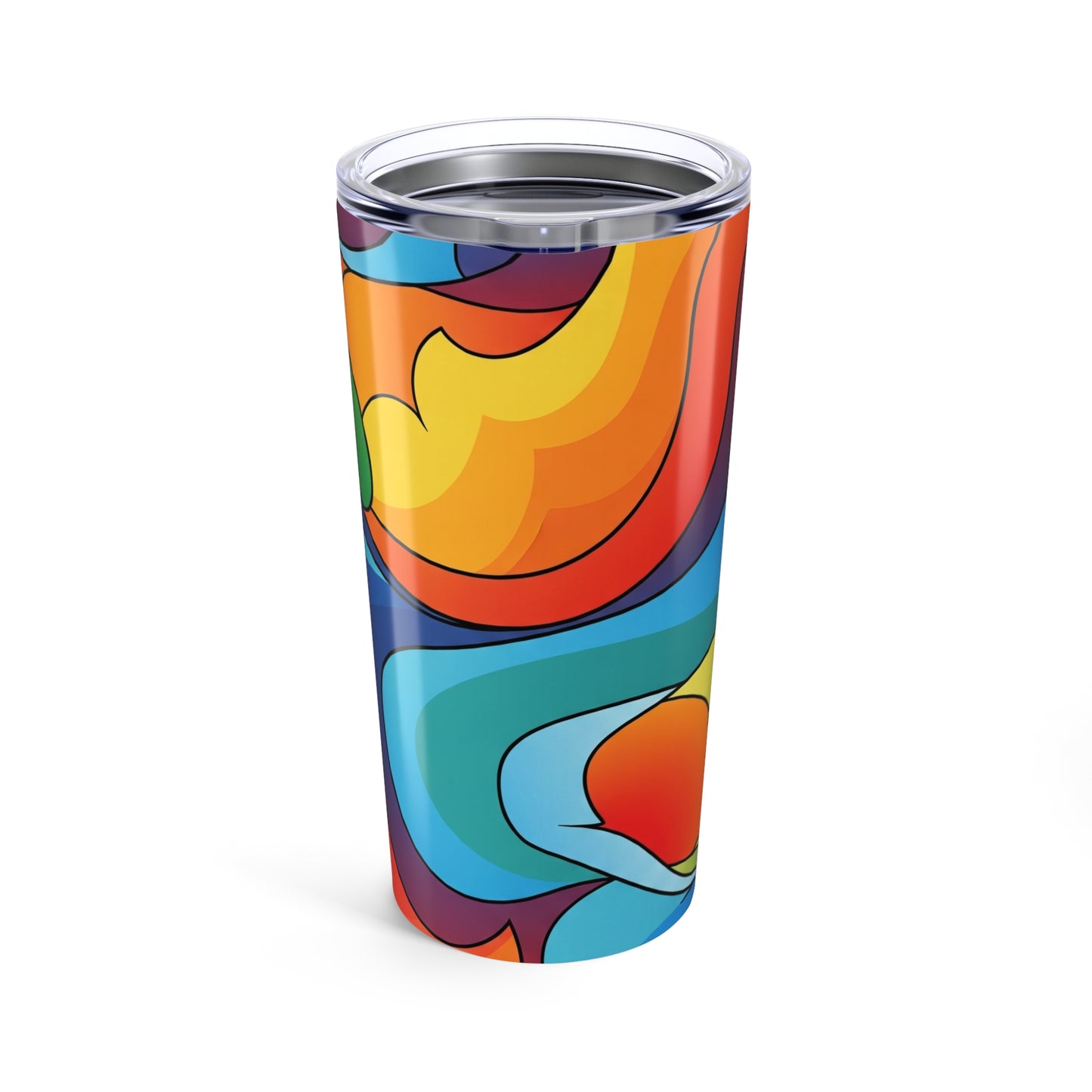20oz Stainless Steel Tumbler With Printed Design Travel Mug Double Wall Vacuum Insulated Beverage Cup Dishwasher