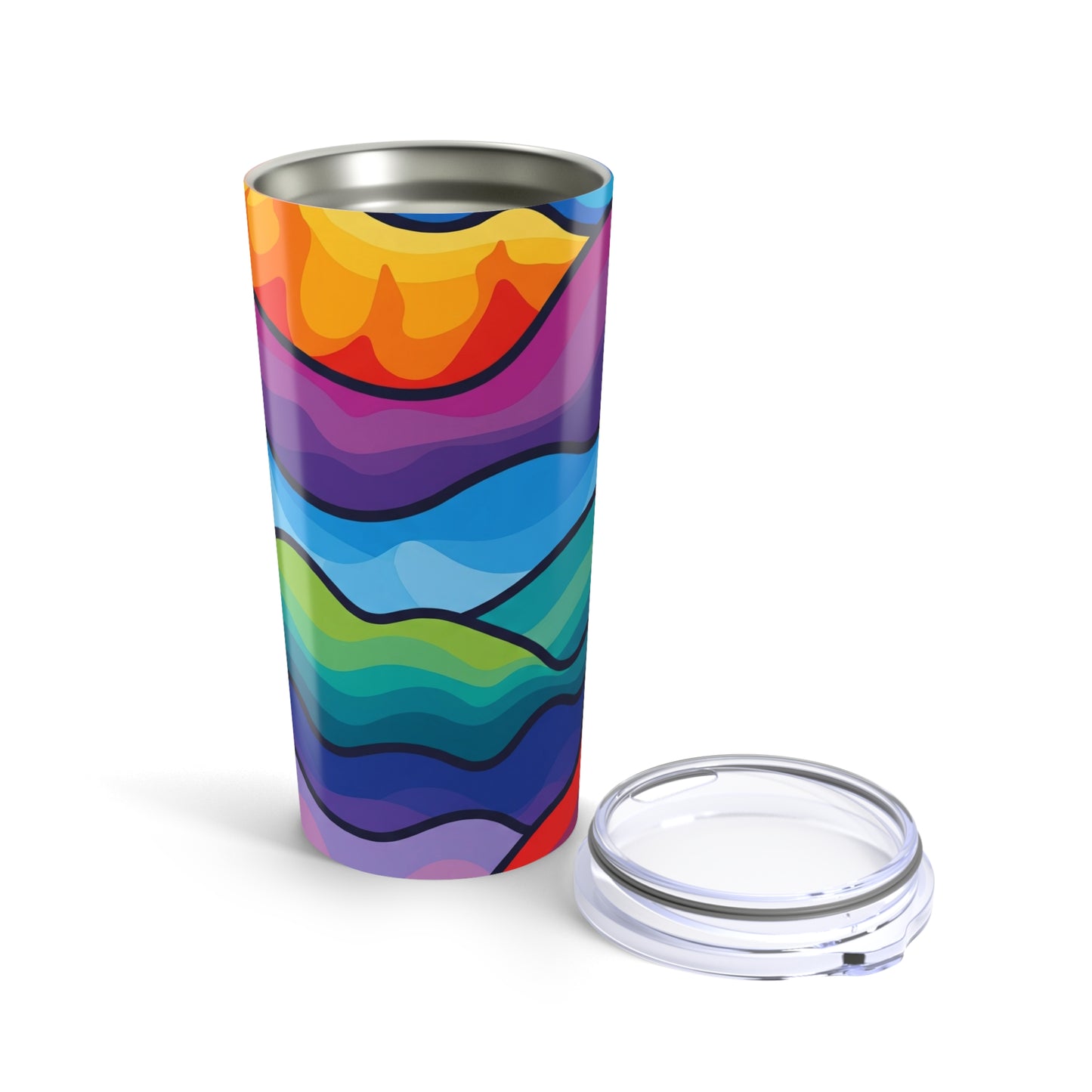 20 Oz Stainless Steel Tumbler With Double Wall Vacuum Insulation Spill Resistant Travel Mug For Hot Or Cold