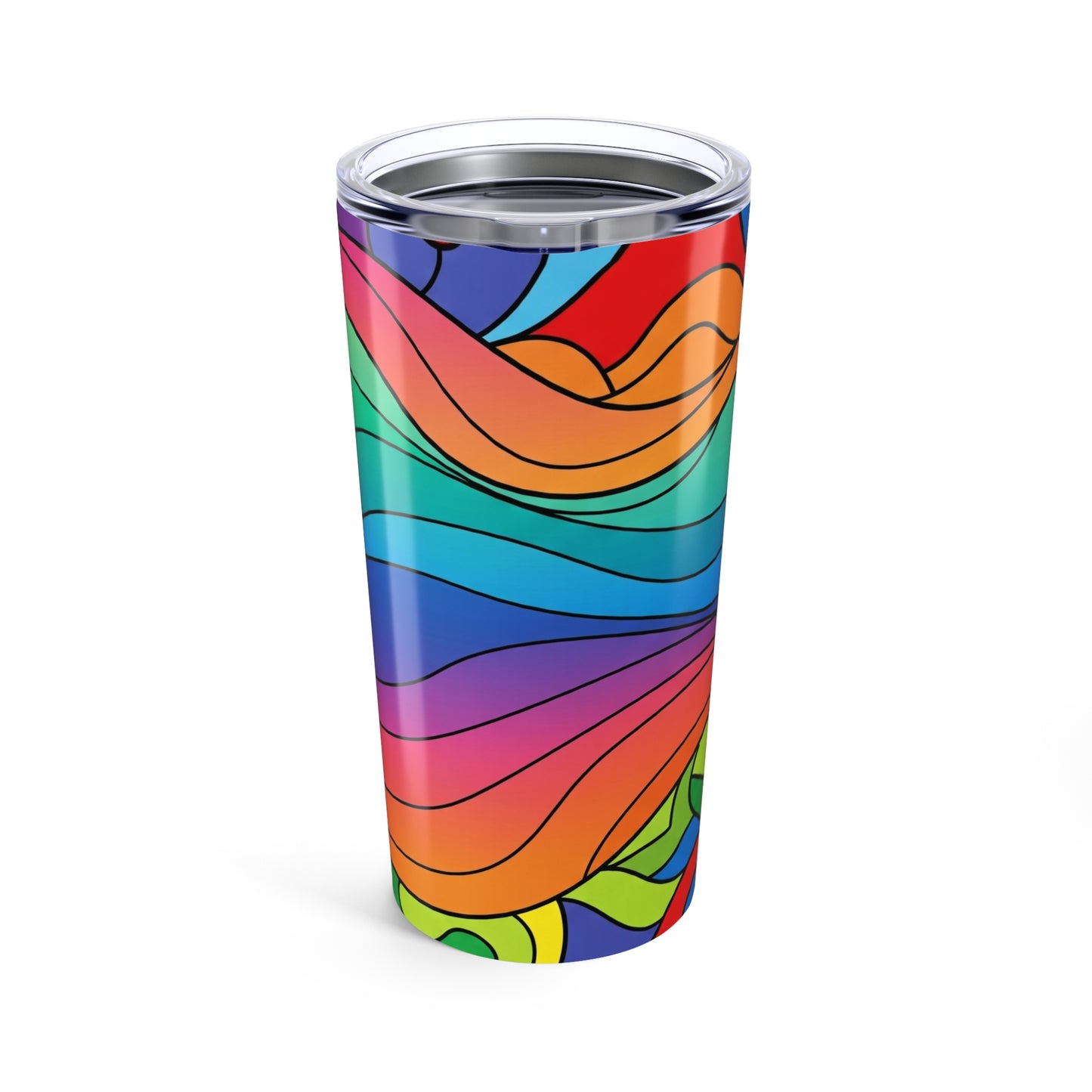 20oz Stainless Steel Tumbler With Printed Design And Double Wall Vacuum Insulation Travel Mug For Hot Or Cold