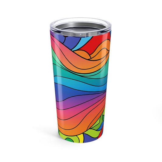 20oz Stainless Steel Tumbler With Printed Design And Double Wall Vacuum Insulation Travel Mug For Hot Or Cold