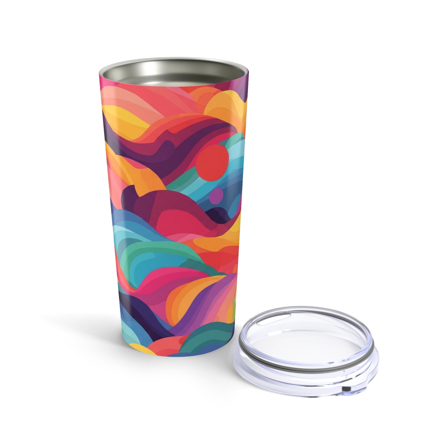 20oz Stainless Steel Mug With Double Wall Insulation Spill Resistant Durable Printed Design For Hot Or Cold Drinks