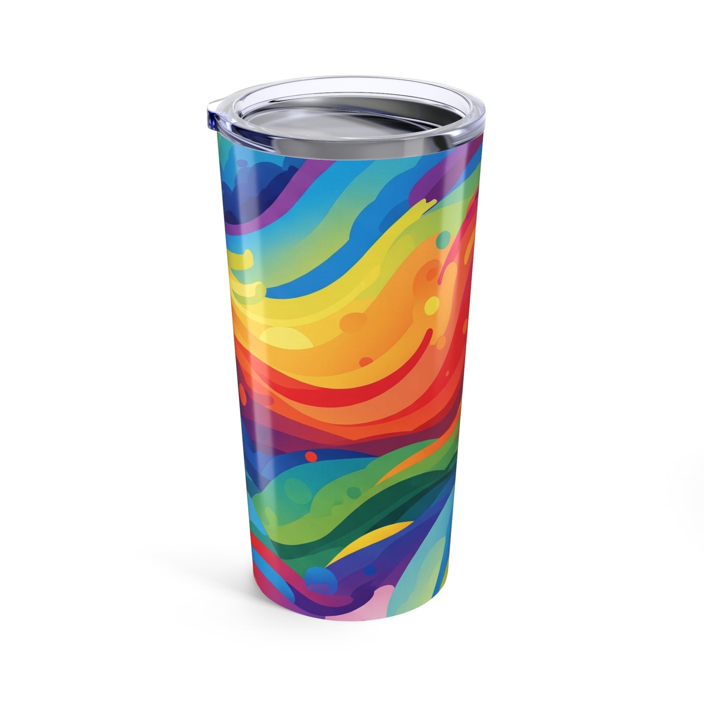 20 Ounce Stainless Steel Tumbler With Printed Pattern Double Wall Vacuum Insulated Spill Resistant Thermal Coffee