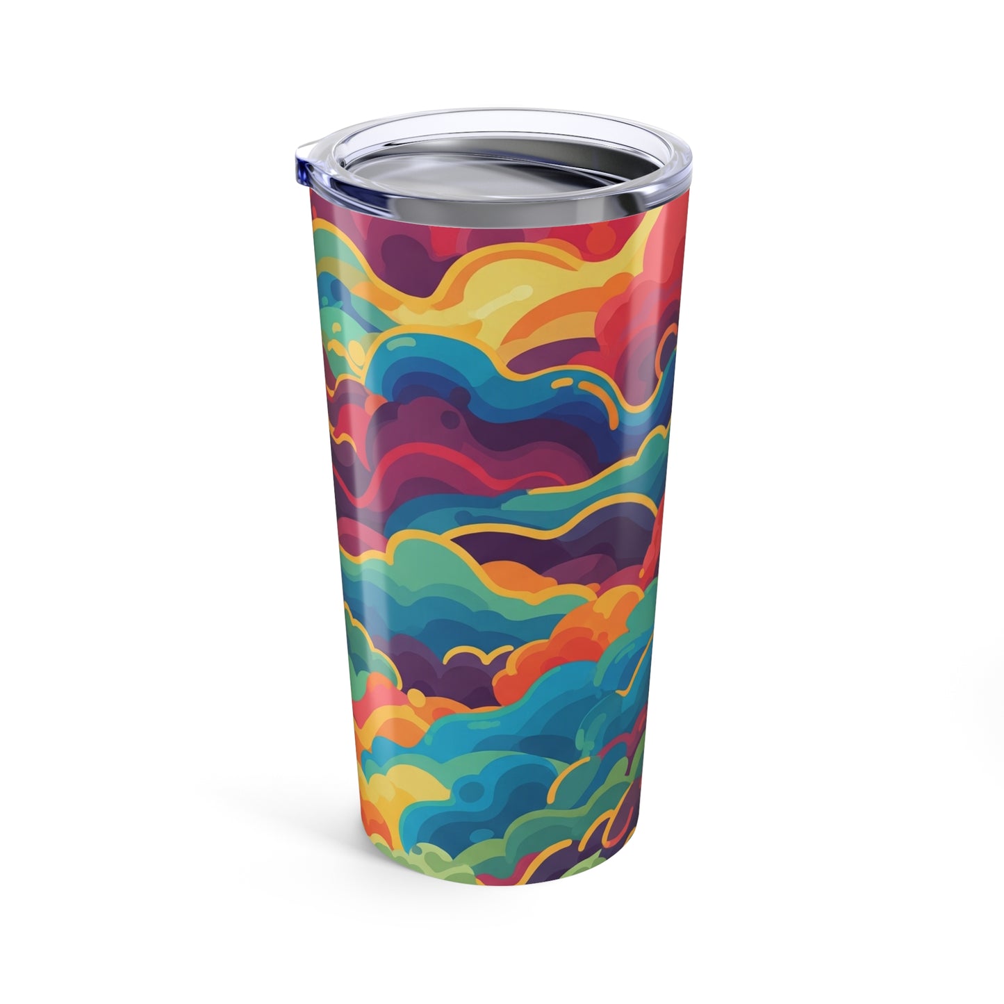 20oz Stainless Steel Tumbler With Printed Design Double Wall Vacuum Insulated Spill Resistant Durable Hot And Cold