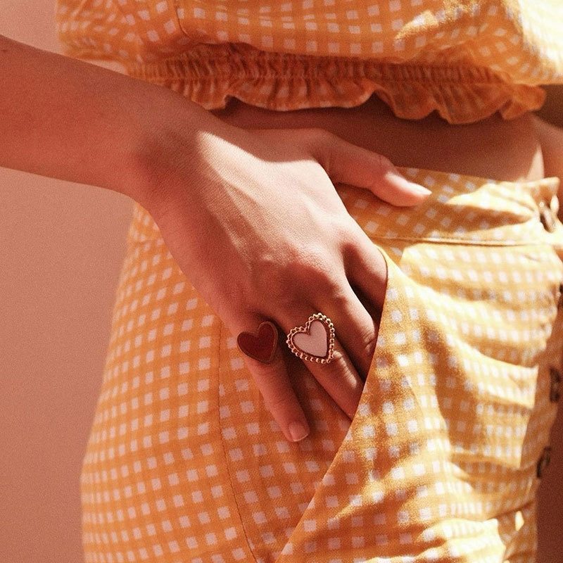 Trendy Love Ring Alloy Lips Design Electroplated European American Style Jewelry Modern Fashion Statement Rings