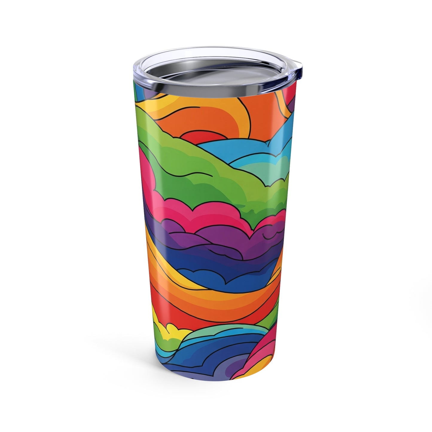 20oz Stainless Steel Tumbler With Printed Graphic Design Double Wall Vacuum Insulated Spill Resistant Hot Or Cold