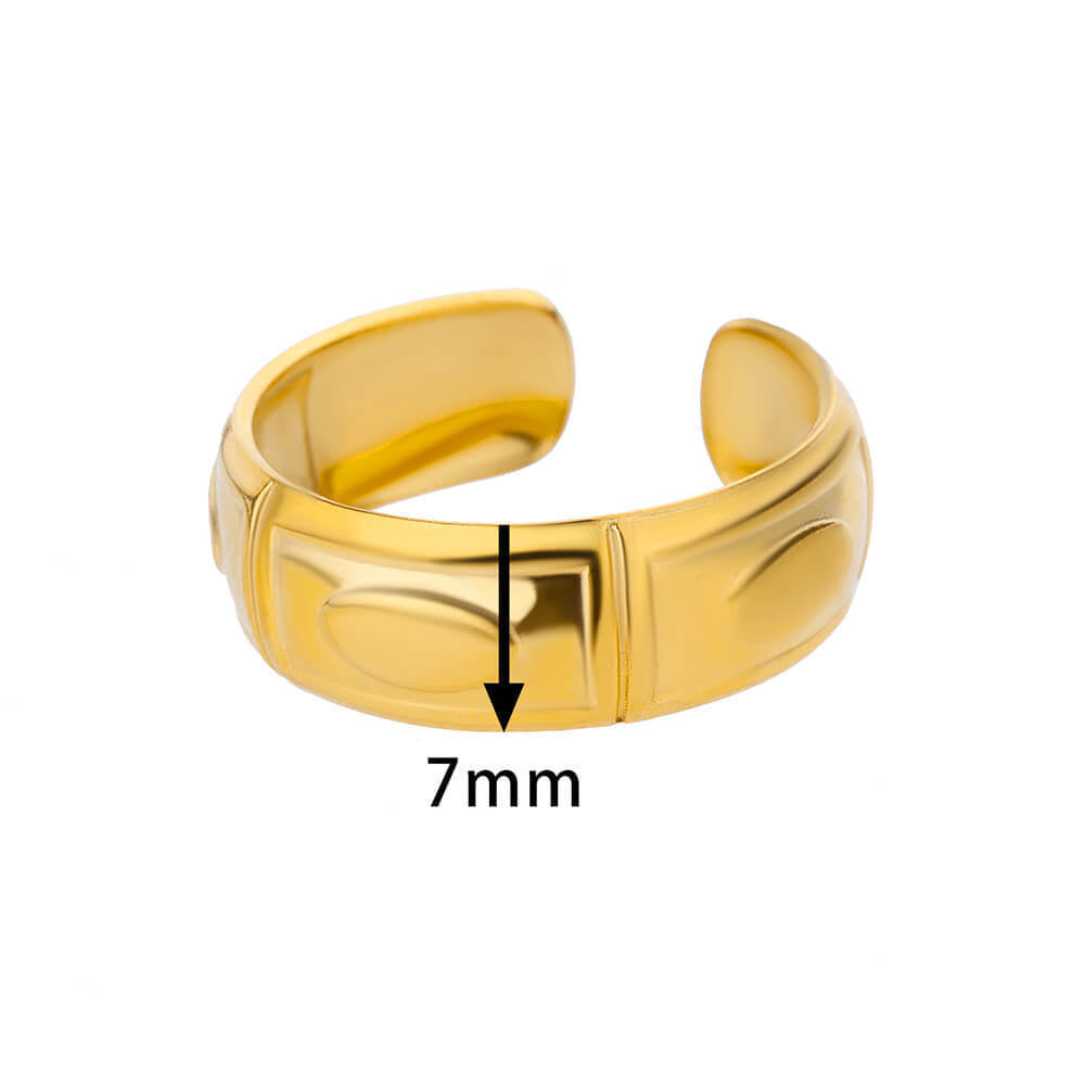 Elegant Stainless Steel Open Ring For Women Fashion Jewelry Electroplated Durable Statement Gift For Her Style