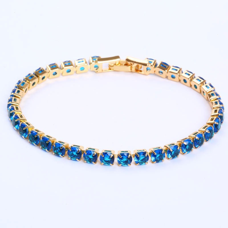 Gold Plated Copper Bracelet With Zircon Inlaid Flower Design For Women Anniversary Gifts For Trade Fairs Deals