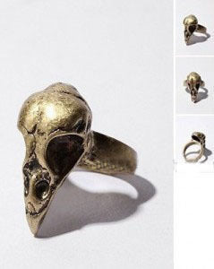 Unisex Crow Ring Bird Head Skull Ring Alloy Animal Zodiac Ring European American Ring Inlay Not Inlay Gift Men