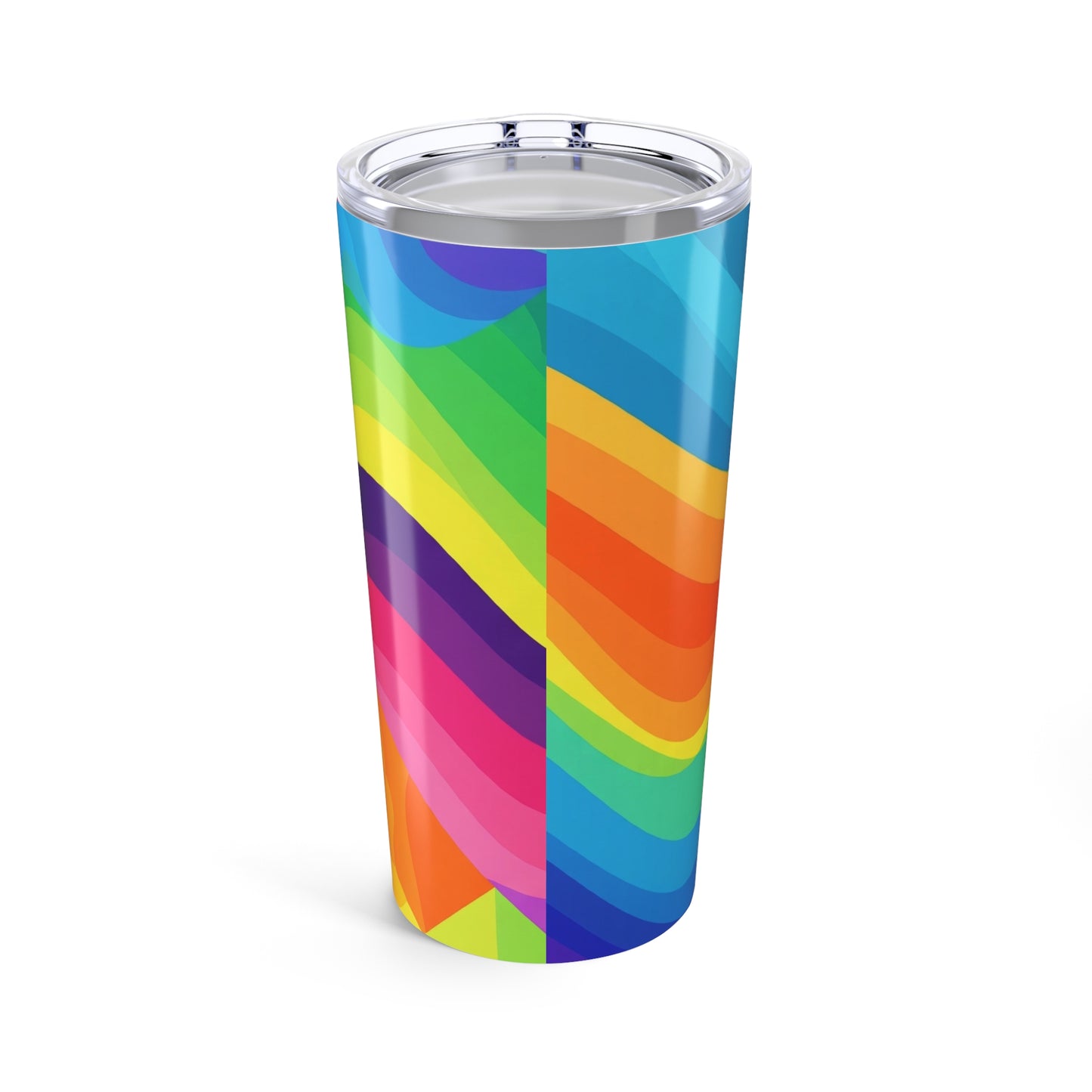 20 Oz Vacuum Insulated Steel Travel Mug With Lid Printed Design Spill Resistant Durable For Hot And Cold Beverages