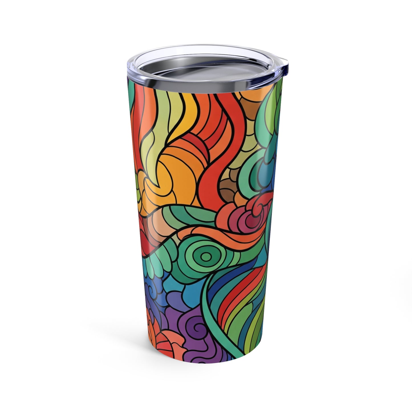 20 Oz Stainless Steel Tumbler With Lid Double Wall Vacuum Insulation Leak Proof BPA Free Travel Mug