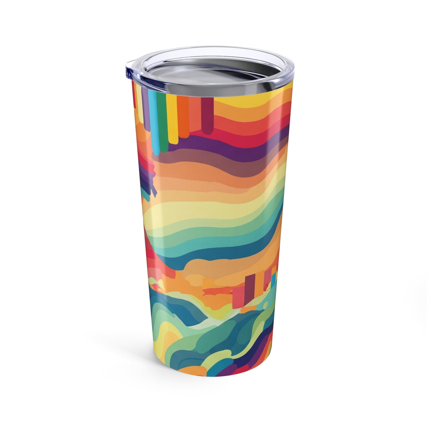 20 Oz Metal Travel Tumbler With Unique Printed Artwork Vacuum Insulated Spill Proof Design For Hot Or Cold