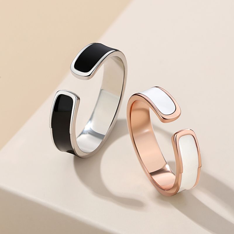 Couple Rings Matching Set Adjustable Open Rings For Him And Her Copper Electroplated Bands Fashion Jewelry Gift