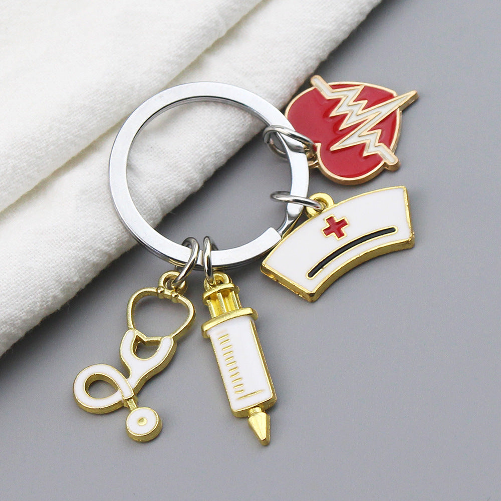 Love Heart Buckle Pendant Keychain Alloy Keyring For Bags Purses And Keys Cute Decorative Accessory Gift Charm