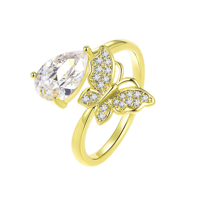 Pastoral Vintage Drop Zircon Ring