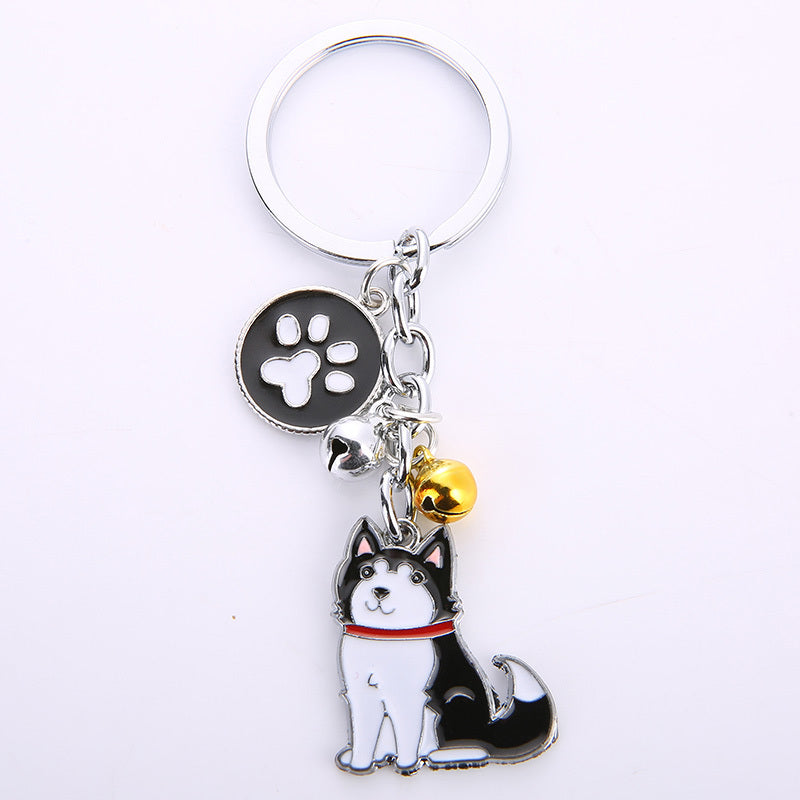 Dog Keyring Metal Pendant Pet Lovers Keyring Decoration Dog Charm For Keys Backpacks Purse Gift Animal Keyring