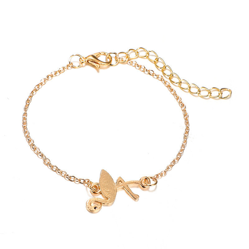 Womens Braided Rope Bracelet Set Gold Plated Animal Zodiac Design Giftable European American 4 Piece Weddings