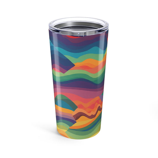 20oz Stainless Steel Travel Mug With Double Wall Vacuum Insulation Leak Proof Lid Printed Design For Beverages
