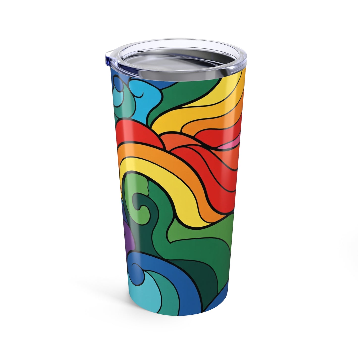 20oz Stainless Steel Tumbler With Double Wall Vacuum Insulation Leak Proof Travel Mug With Lid Printed For Hot Or