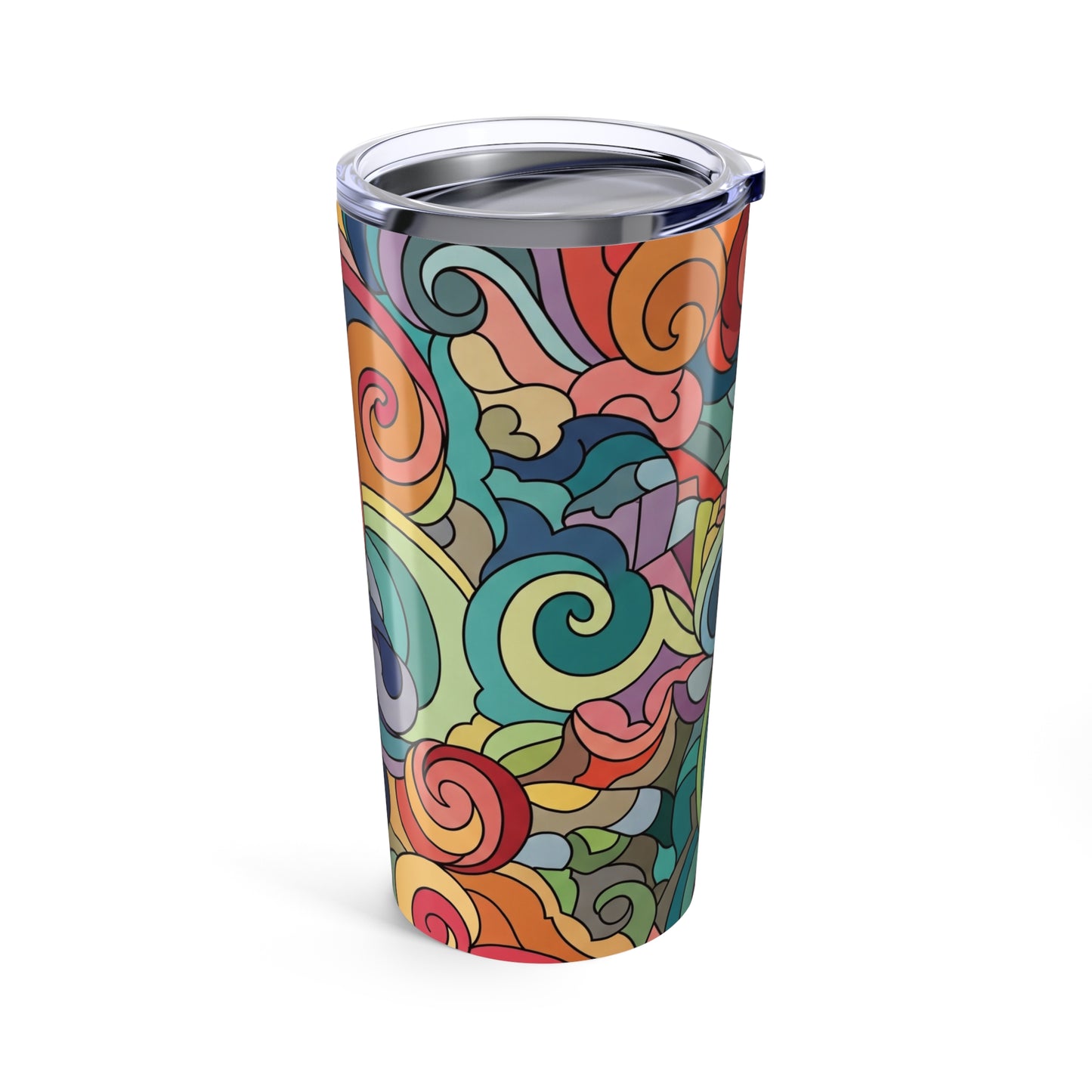 20Oz Stainless Steel Tumbler With Double Wall Vacuum Insulation Spill Resistant And Unique Printed Artwork For