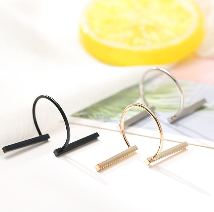 Geometric Tail Ring Adjustable Opening Fashion Ring Alloy Metal Band Trendy Jewelry Alloy Her Stackable Womens