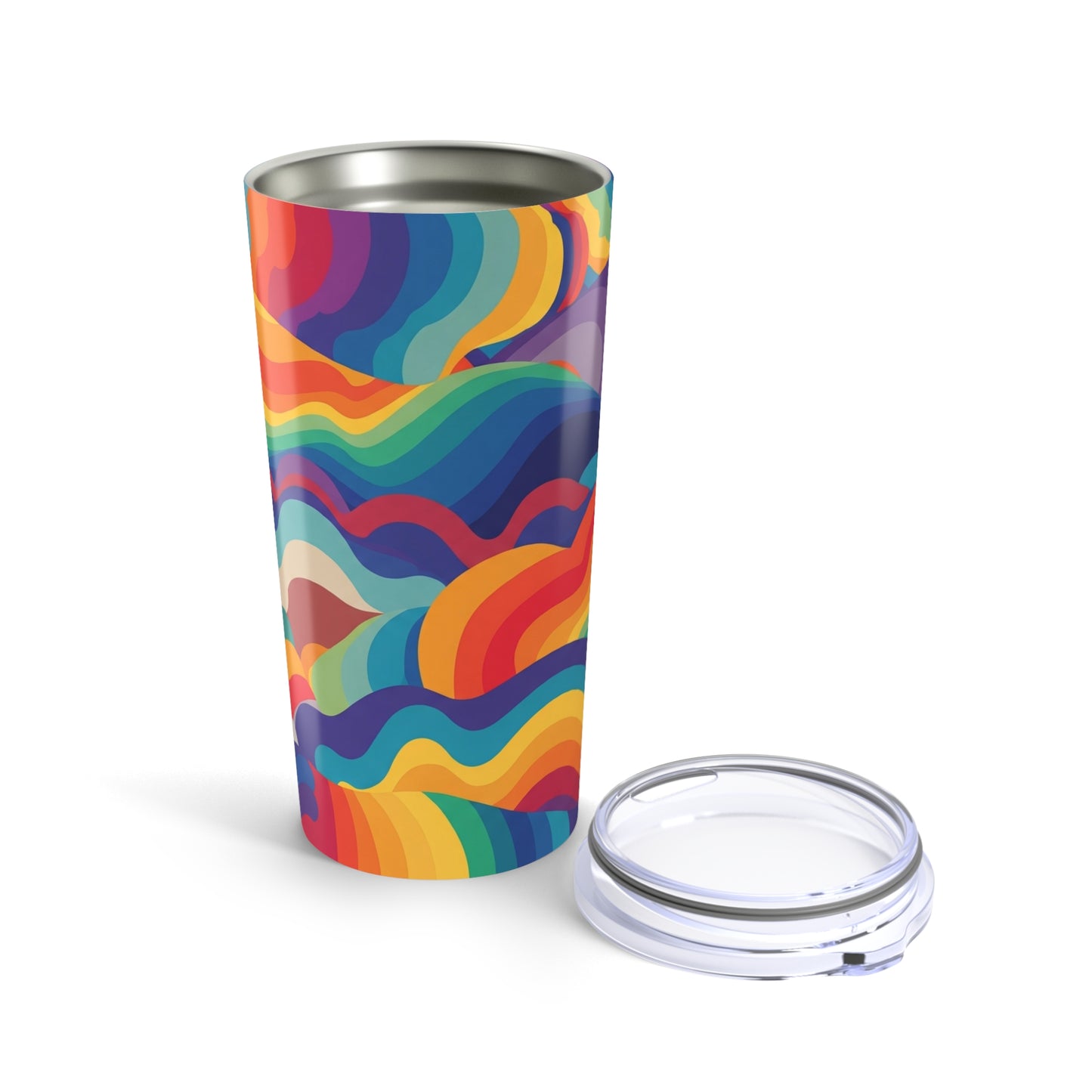 20 Oz Stainless Steel Tumbler With Double Wall Vacuum Insulation Spill Resistant Travel Coffee Mug With Printed