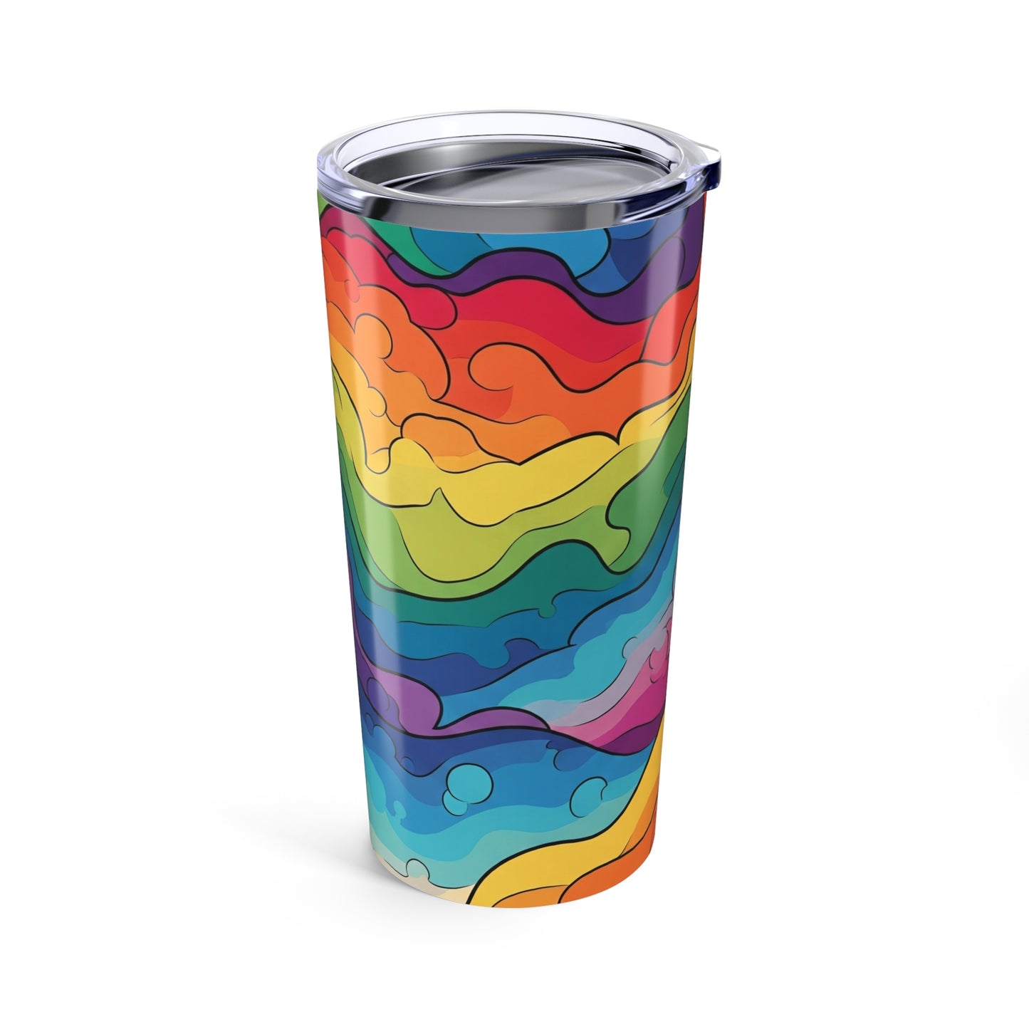 20oz Stainless Steel Printed Travel Tumbler With Double Wall Vacuum Insulation Leak Proof For Hot And Cold