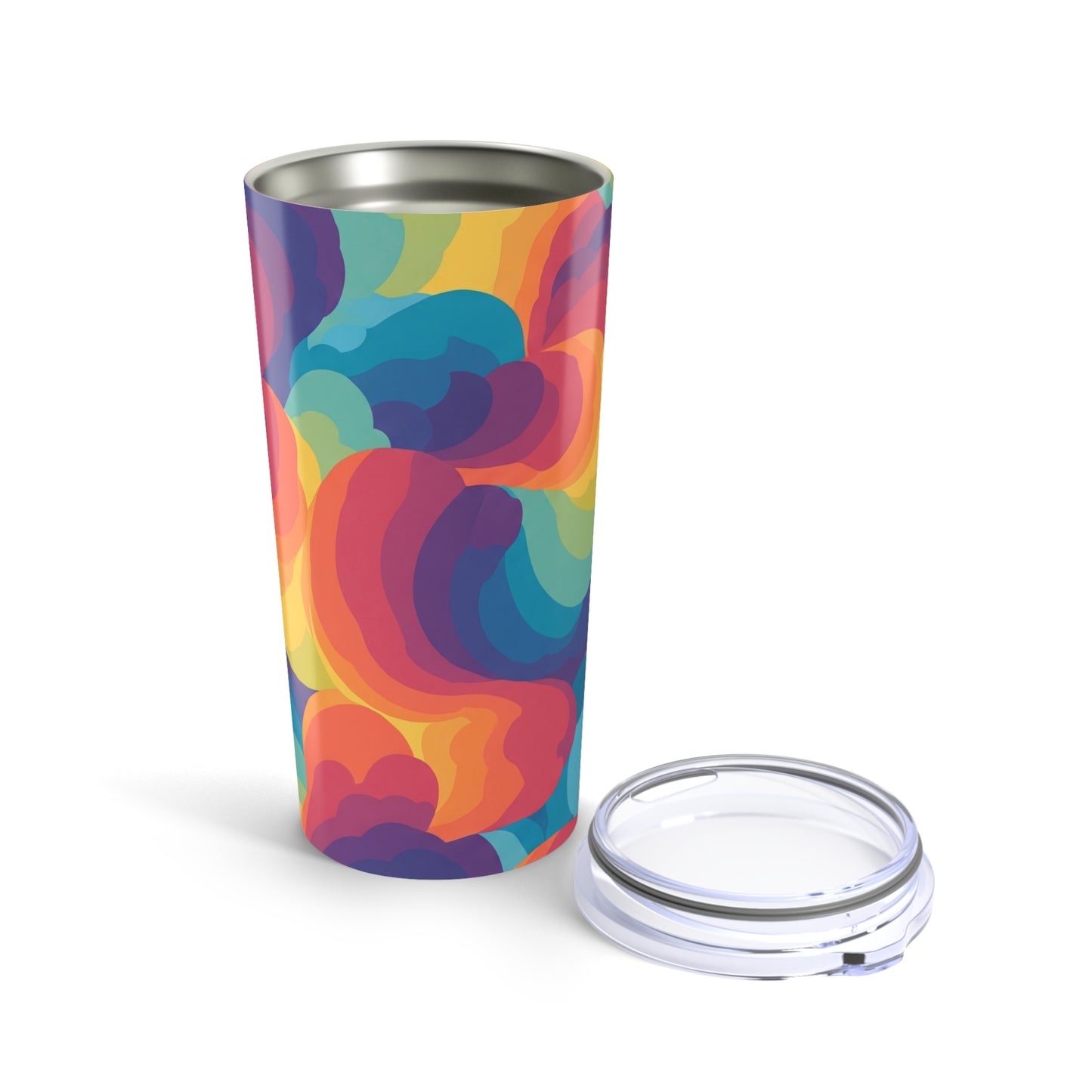 20oz Stainless Steel Tumbler With Double Wall Insulation And Spill Resistant Lid For Hot Or Cold Beverages On The