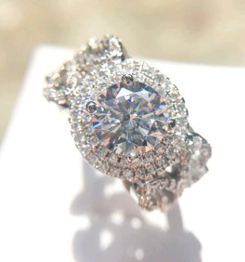 Couples Engagement Wedding Ring Set Micro Inlaid Zircon Diamond Luxury Brass Electric White Steel European Design