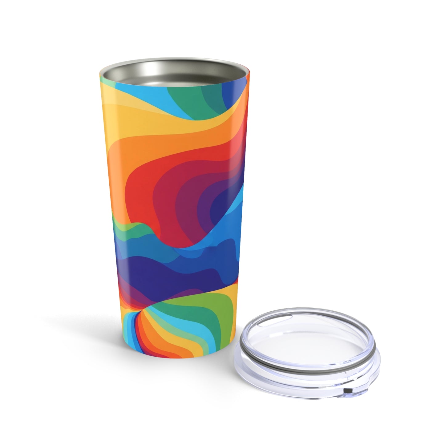 20 Ounce Stainless Steel Tumbler With Double Wall Vacuum Insulation For Hot Or Cold Drinks Leak Proof Printed