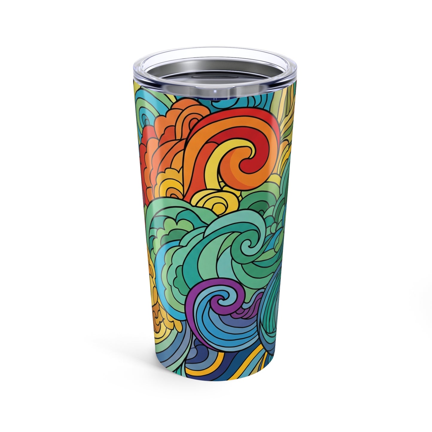 20oz Stainless Steel Printed Tumbler With Double Wall Vacuum Insulation Leakproof Travel Mug For Hot Or Cold