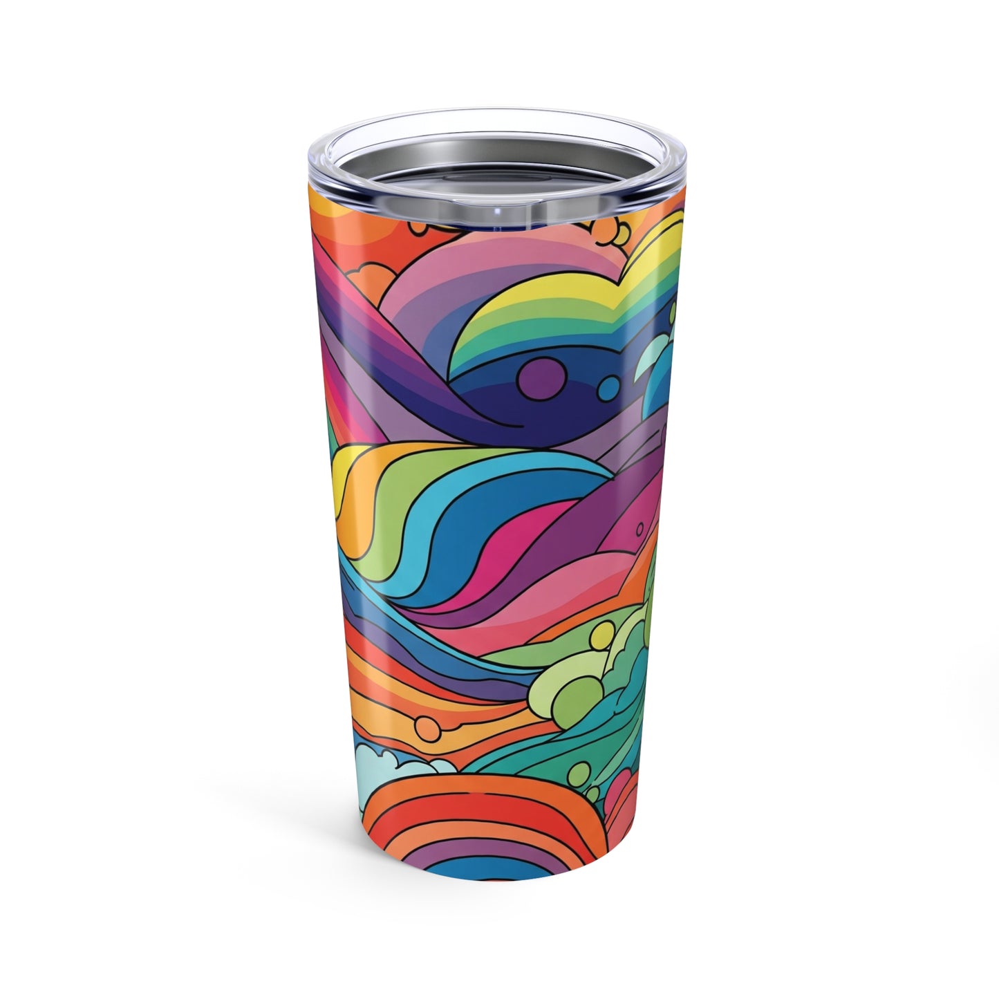 20oz Stainless Steel Tumbler With Unique Printed Design Double Wall Vacuum Insulated Spill Resistant Durable Travel