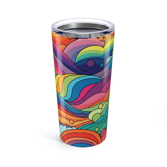 20oz Stainless Steel Tumbler With Unique Printed Design Double Wall Vacuum Insulated Spill Resistant Durable Travel