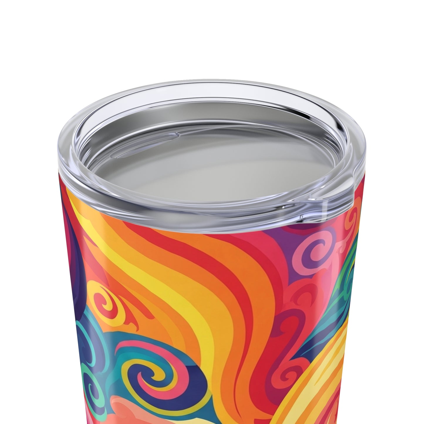 20oz Stainless Steel Tumbler Double Wall Vacuum Insulation Spill Resistant Travel Mug Printed Artwork Hot Cold
