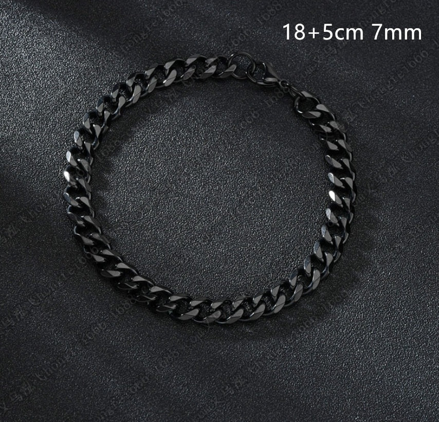 Stainless Steel Cuban Link Bracelet 5mm Wide 18cm Plus 5cm Extension Durable Everyday Wear Ideal Gift For Him Today
