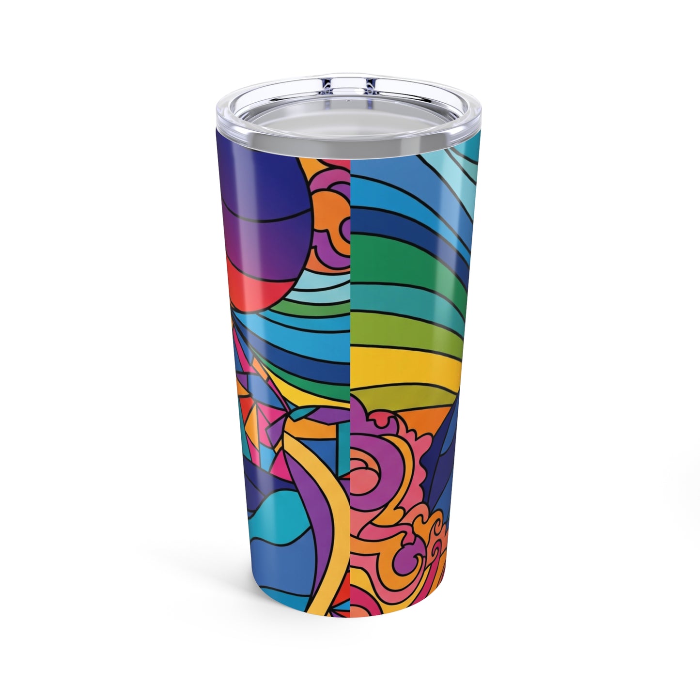 20oz Stainless Steel Tumbler With Double Wall Vacuum Insulation Spill Resistant Printed Travel Mug For Hot And