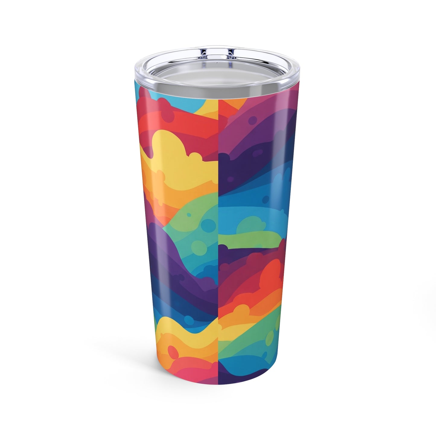20 Ounce Stainless Steel Tumbler With Double Wall Vacuum Insulation Spill Resistant Printed Travel Mug For Hot Or