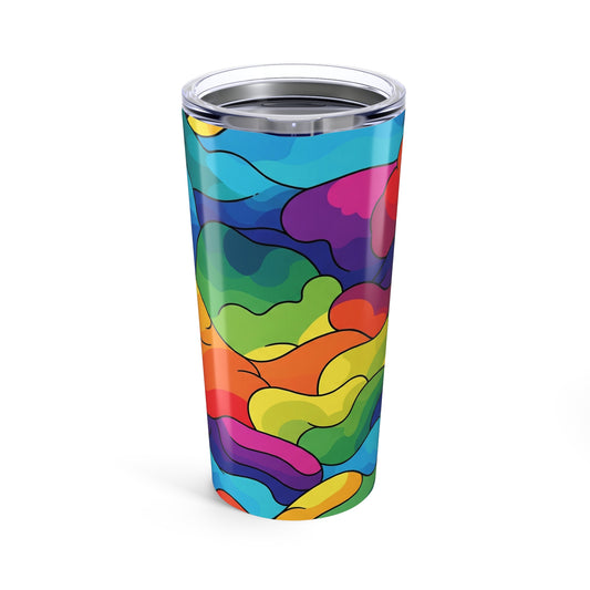 20oz Stainless Steel Tumbler With Double Wall Vacuum Insulation Leak Proof Travel Mug Printed Design For Hot Or