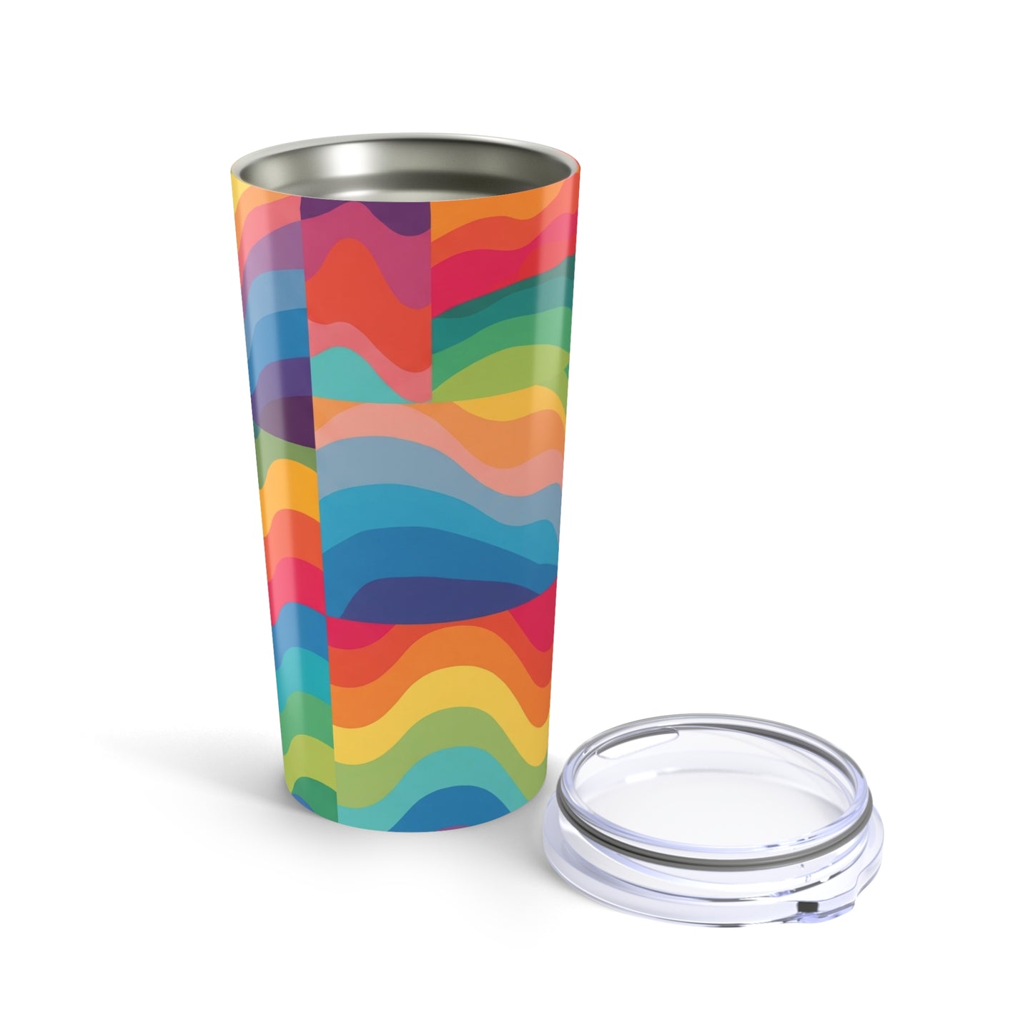 20oz Stainless Steel Tumbler With Printed Image Double Wall Vacuum Insulation Spill Resistant Keeps Drinks Hot Or