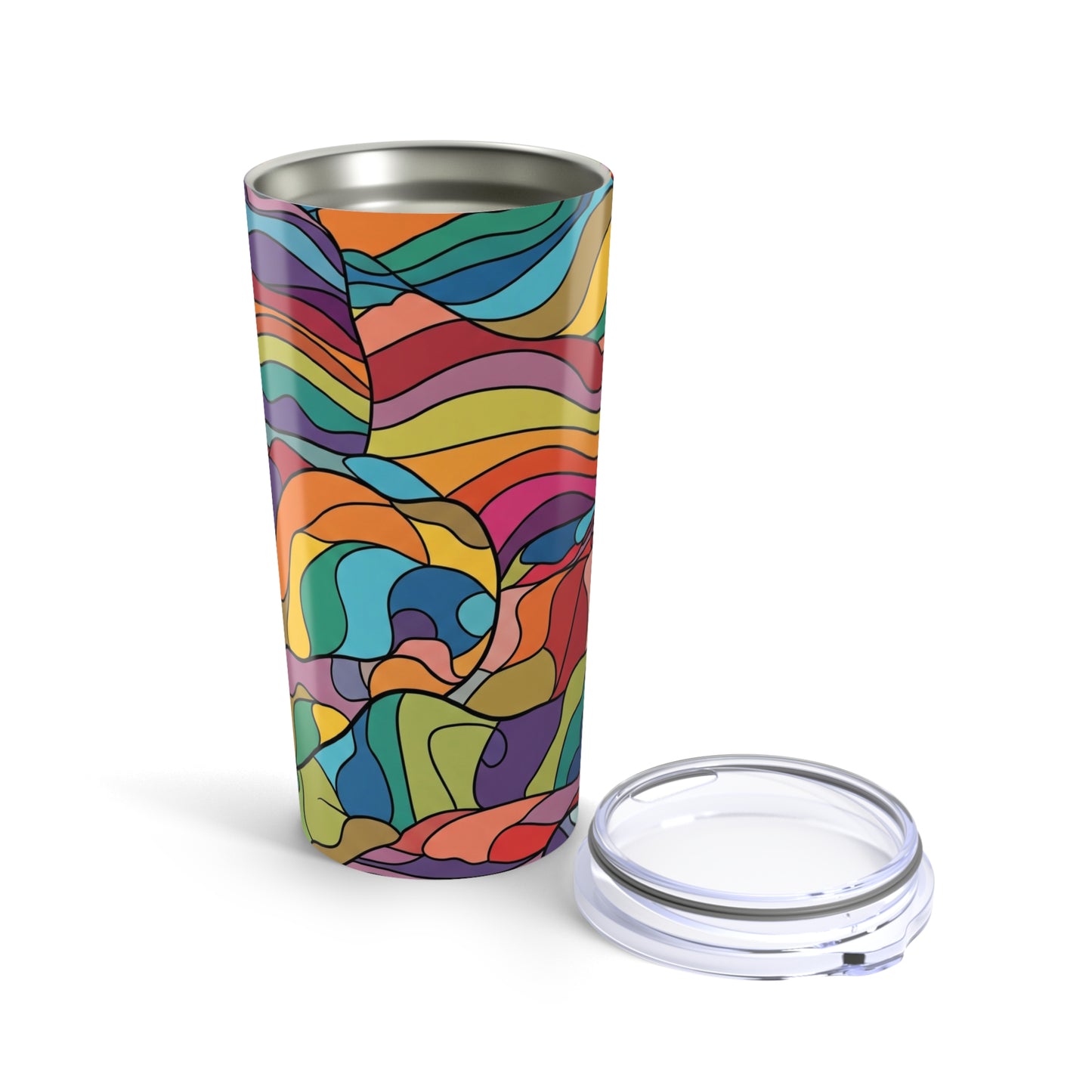20 Oz Steel Travel Mug With Double Wall Vacuum Insulation Spill Resistant Leak Proof Lid Durable For Hot Or Cold